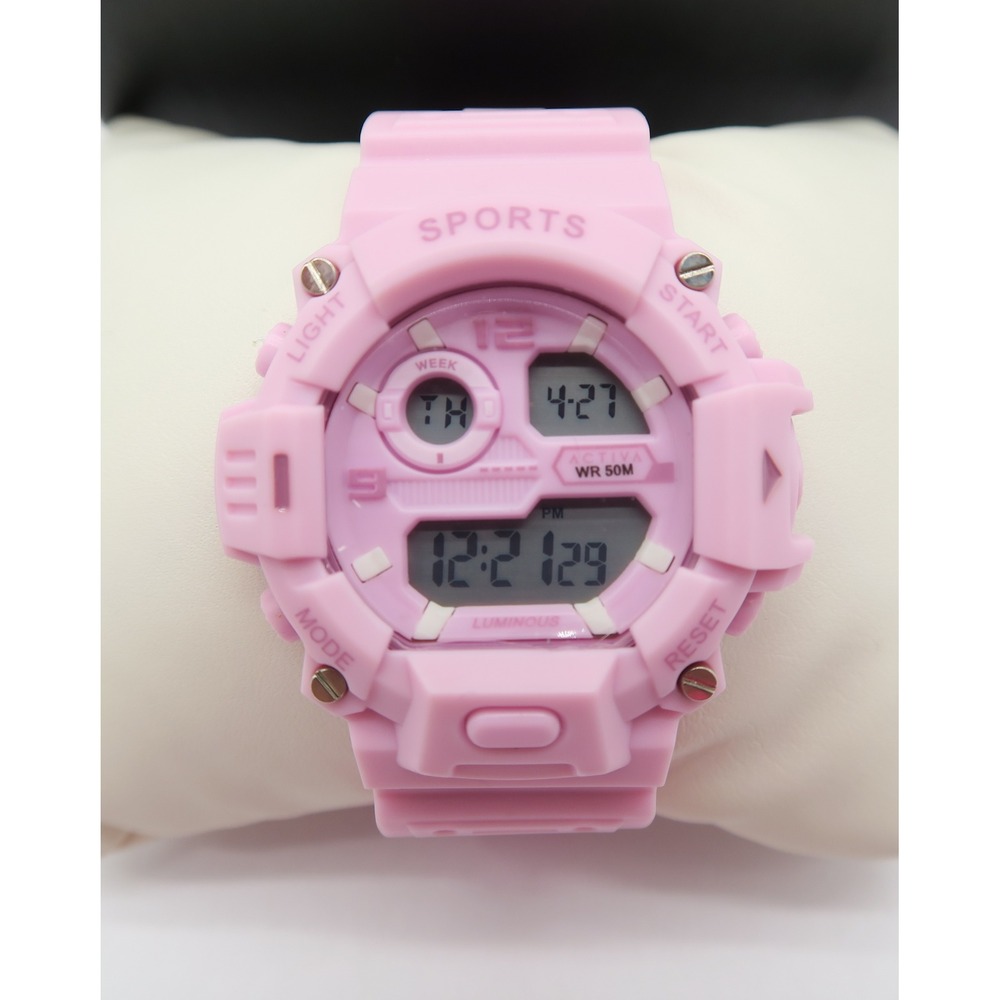 Activa Womens Digital Sports Watch Pink ACW532-006 Water Resistant 50M New